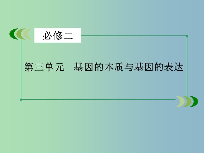 高三生物一轮复习 第3单元 基因的本质与基因的表达课件.ppt_第3页