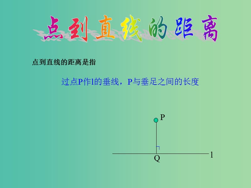 高中数学 点到直线的距离课件 新人教A版必修2.ppt_第1页