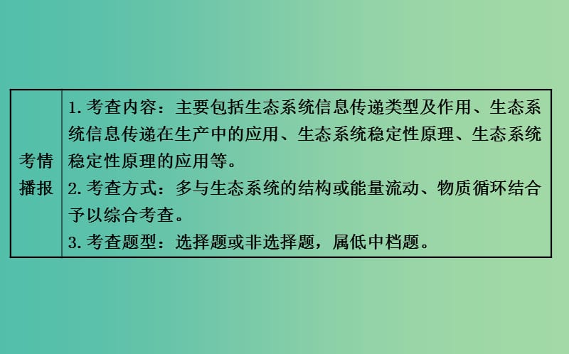 高三生物第一轮复习 第5章 第4、5节 生态系统的信息传递与稳定性课件 新人教版必修3.ppt_第3页