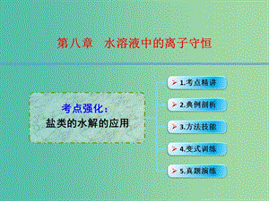 高考化學一輪復習 8.11考點強化 鹽類的水解的應用課件 (2).ppt