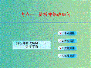 高考語文第一輪復習 語言文字運用辨析并修改病句（一）課件.ppt