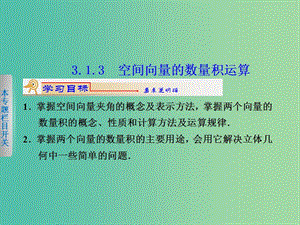 高中數(shù)學 3.1.3空間向量的數(shù)量積課件 新人教版選修2-1.ppt