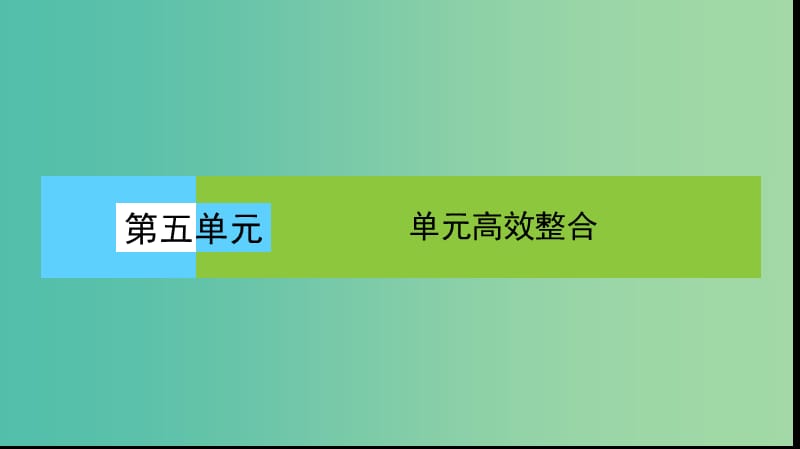 高中历史第五单元从科学社会主义理论到社会主义制度的确立单元高效整合课件新人教版.ppt_第1页