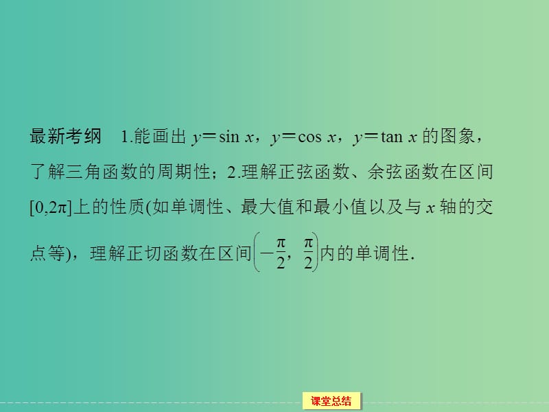 高考数学一轮复习 3-4 三角函数的图象与性质课件 文.ppt_第2页