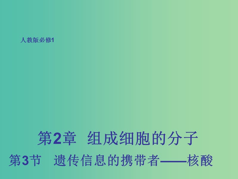 高中生物 2.3 遗传信息的携带者——核酸课件 新人教版必修1.ppt_第1页