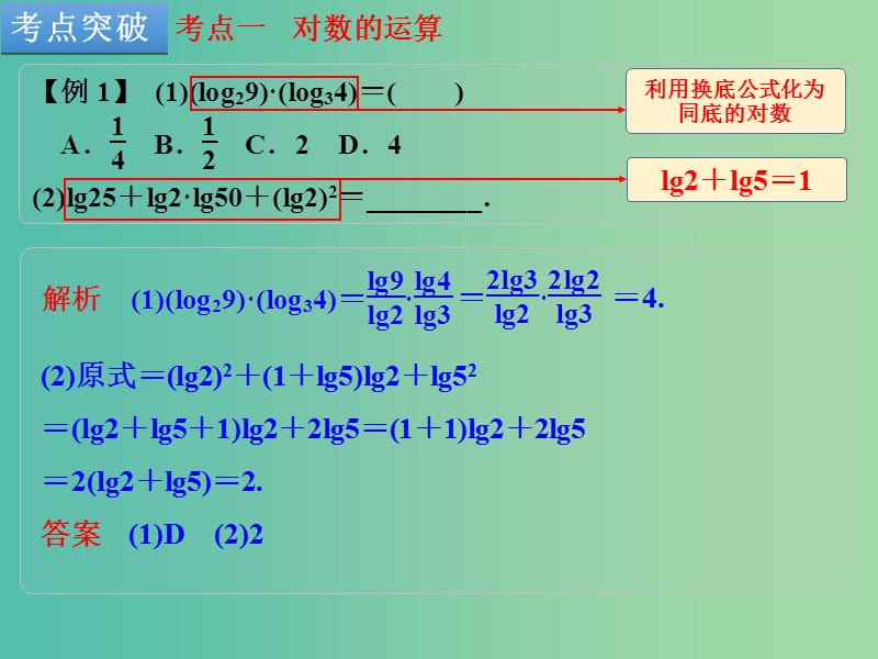 高考数学一轮复习 第6讲 对数与对数函数课件 理 新人教B版.ppt_第3页