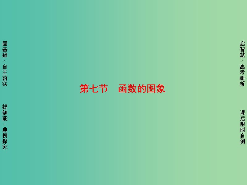 高考数学一轮复习 第2章 第7节 函数的图象课件 理 苏教版.ppt_第1页