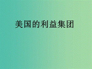 高中政治 3-4美國(guó)的利益集團(tuán)課件 新人教版選修3.ppt