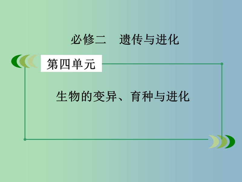 高三生物一轮复习 第4单元 第3讲 从杂交育种到基因工程课件.ppt_第2页