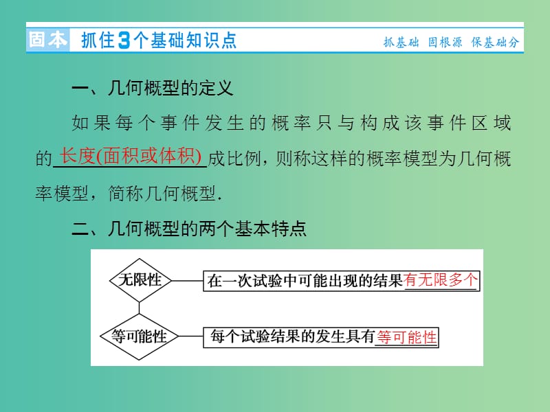 高考数学大一轮复习 第十章 第6节 几何概型课件.ppt_第3页