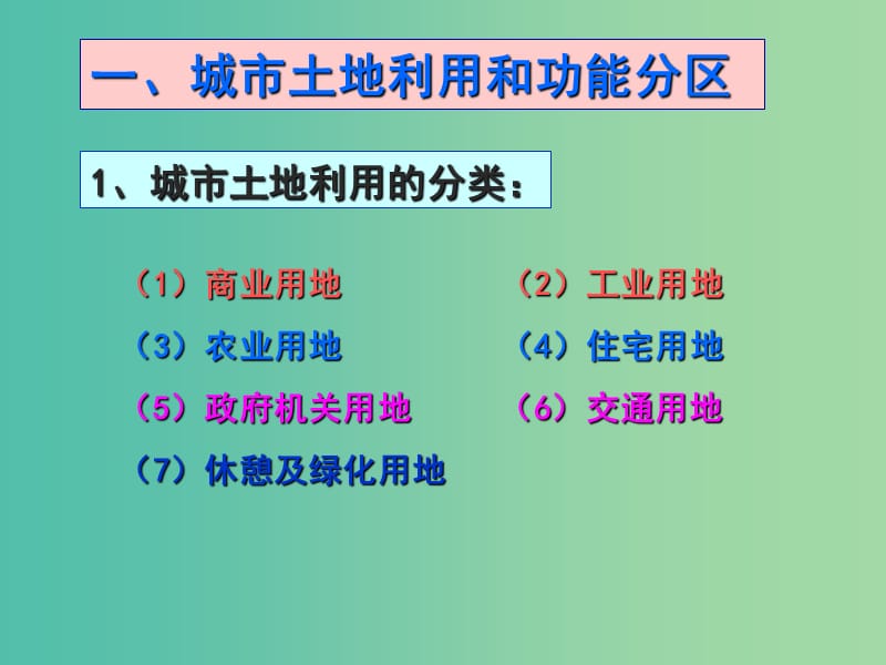 高中地理 第二章 第一节 城市内部空间结构课件 新人教版必修2.ppt_第3页