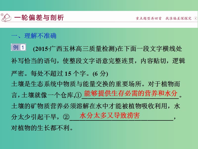 高考语文二轮总复习 第六章 语言文字运用 专题四 补写应力避不准、不简、不连课件.ppt_第3页