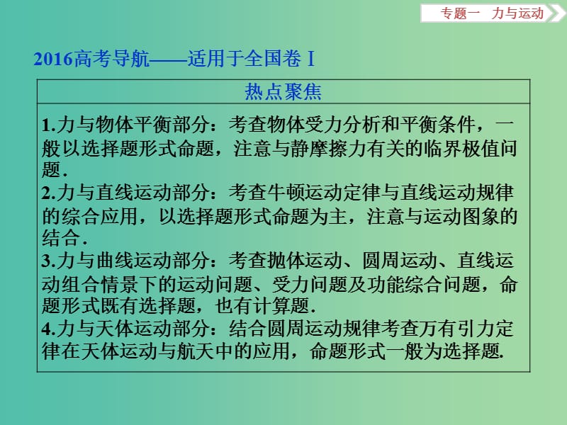 高三物理二轮复习 第一部分 专题一 力与运动 第1讲 力与物体的平衡课件.ppt_第3页