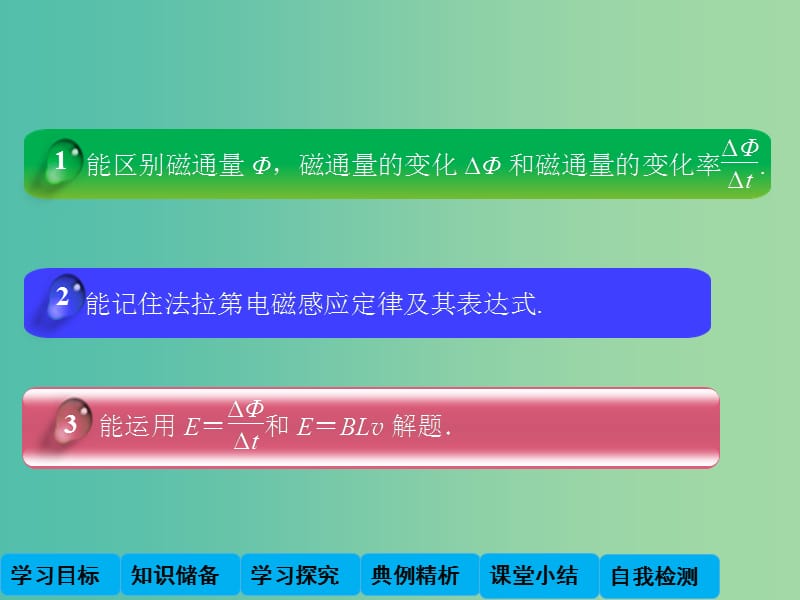 高中物理 1.3 法拉第电磁感应定律（第1课时）课件 教科版选修3-2.ppt_第2页