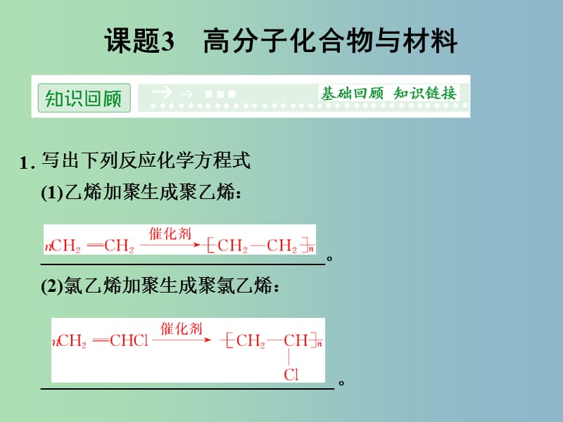 高中化学 3.3高分子化合物与材料课件 新人教版选修2 .ppt_第1页