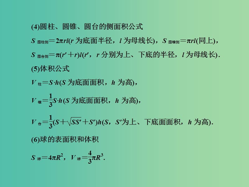 高三数学二轮复习 第二部分 考前30天 回扣六 立体几何课件(理).ppt_第2页