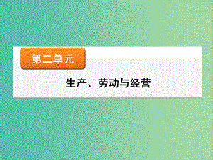 高考政治一輪總復習 第二單元 第5課 企業(yè)與勞動者課件 新人教版必修1.ppt