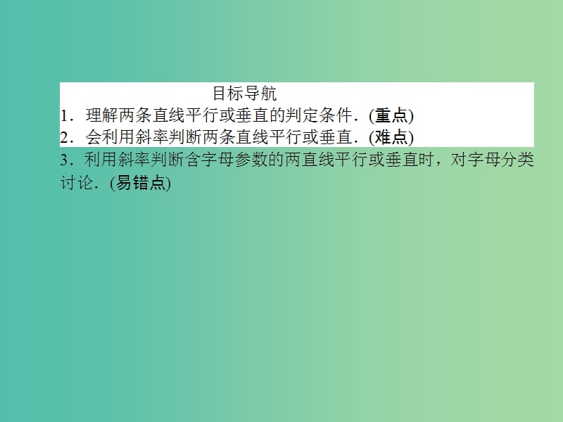 高中数学 第3章 第16课时 两条直线平行与垂直的判定课件 新人教A版必修2.ppt_第2页