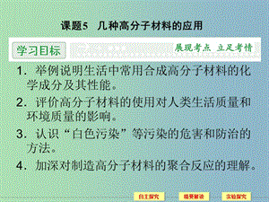 高中化學 4-5 幾種高分子材料的應用同步課件 魯科版選修1.ppt