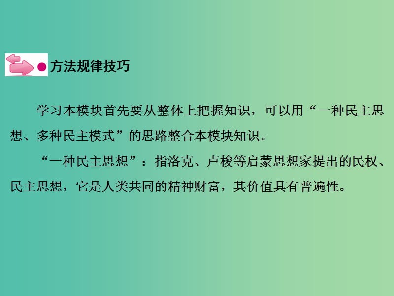 高考历史一轮复习 说全章 近代社会的民主思想与实践课件.ppt_第3页