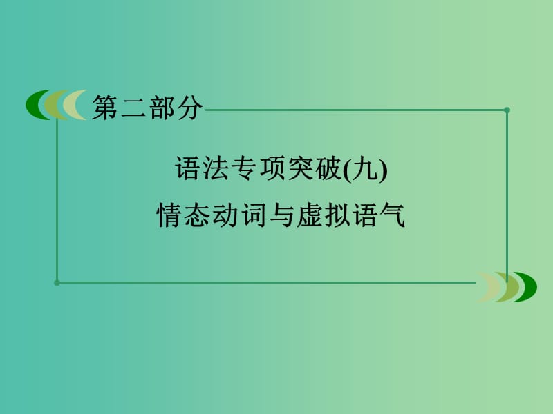 高考英语 语法专项突破 情态动词与虚拟语气课件 外研版.ppt_第3页