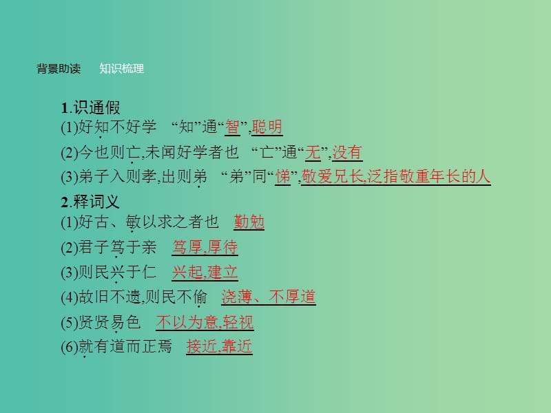 高中语文 第一单元《论语》选读 7 好仁不好学其蔽也愚课件 新人教版选修《先秦诸子选读》.ppt_第3页