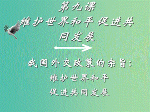 高中政治 9.3我國外交政策的宗旨課件1 新人教版必修2.ppt