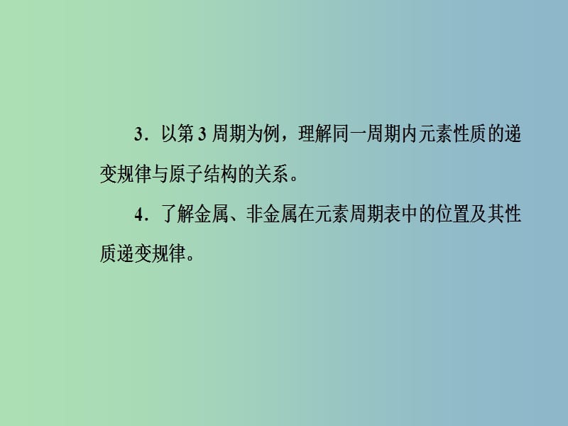 高三化学第五章专题十一元素周期律元素周期表考点1元素周期律和元素周期表的结构课件.ppt_第3页