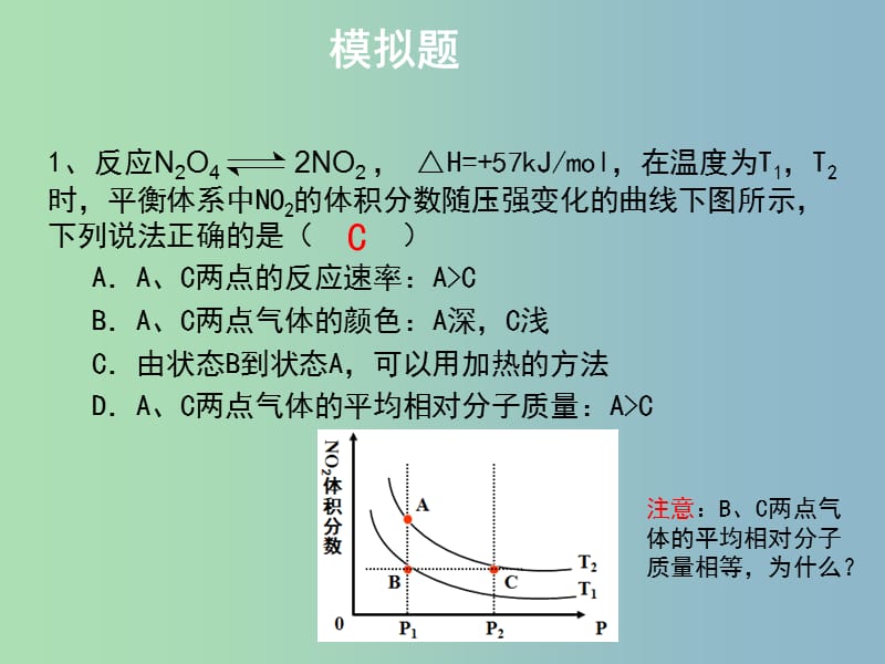 高中化学 第二章 化学反应速率与化学平衡—图像专题（2）课件 新人教版选修4.ppt_第2页