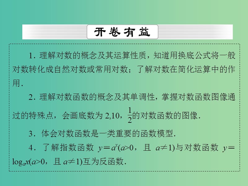 高考数学一轮总复习 第二章 第5节 对数函数课件.ppt_第2页