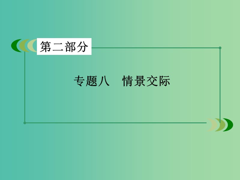 高考英语一轮复习 语法专项突破 专题8 情景交际课件 新人教版.ppt_第3页