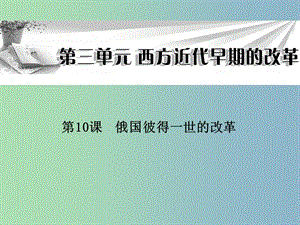 高中歷史 第10課《俄國(guó)彼得一世的改革》課件 岳麓版選修1.ppt