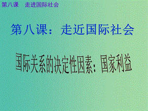 高中政治 8.2國(guó)際關(guān)系的決定性因素 國(guó)家利益課件7 新人教版必修2.ppt