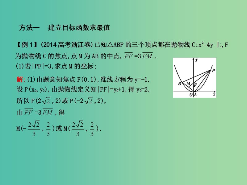 高三数学一轮复习 第九篇 平面解析几何 第7节 圆锥曲线的综合问题 第二课时 最值、范围、证明专题课件(理).ppt_第3页