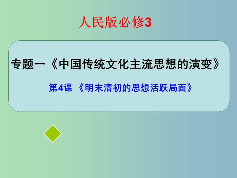 高中历史 14 明末清初的思想活跃局面课件 人民版必修3.ppt_第3页