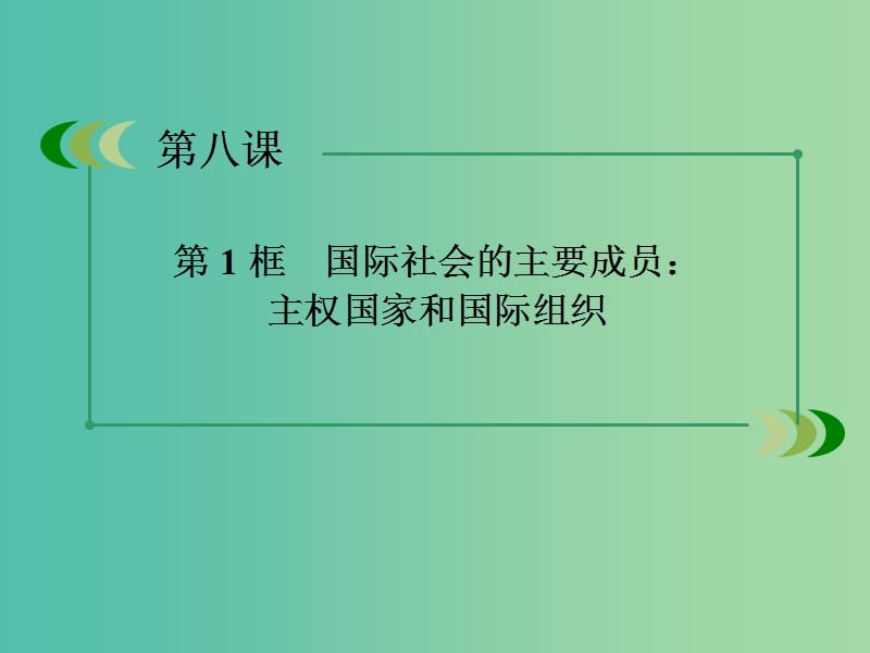 高中政治 8.1国际社会的主要成员 主权国家和国际组织课件2 新人教版必修2.ppt_第3页