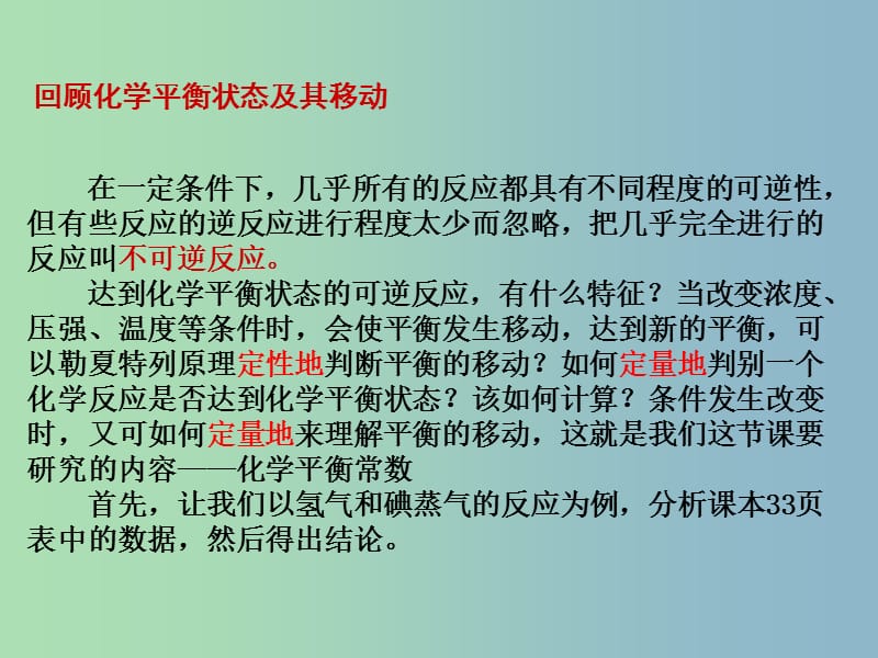 高中化学 第二章 第三节 化学平衡—化学平衡常数课件 新人教版选修4.ppt_第2页