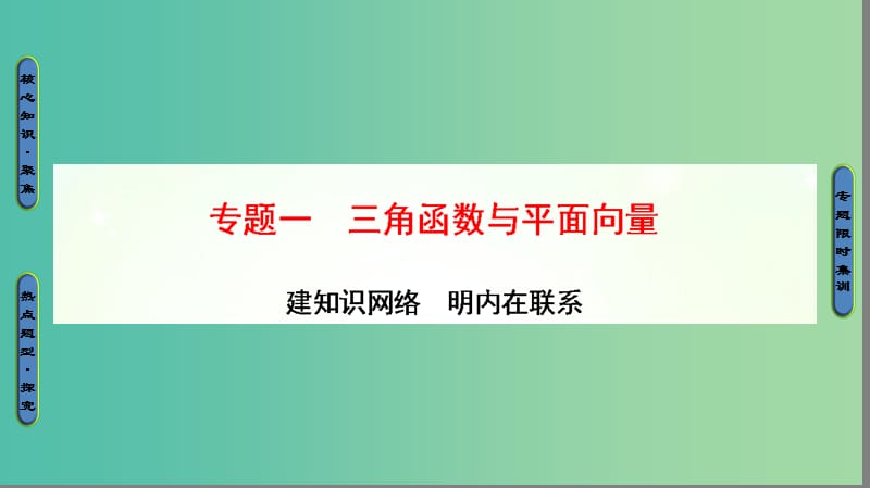 高三数学二轮复习 第1部分 专题1 突破点1 三角函数问题课件(理).ppt_第1页