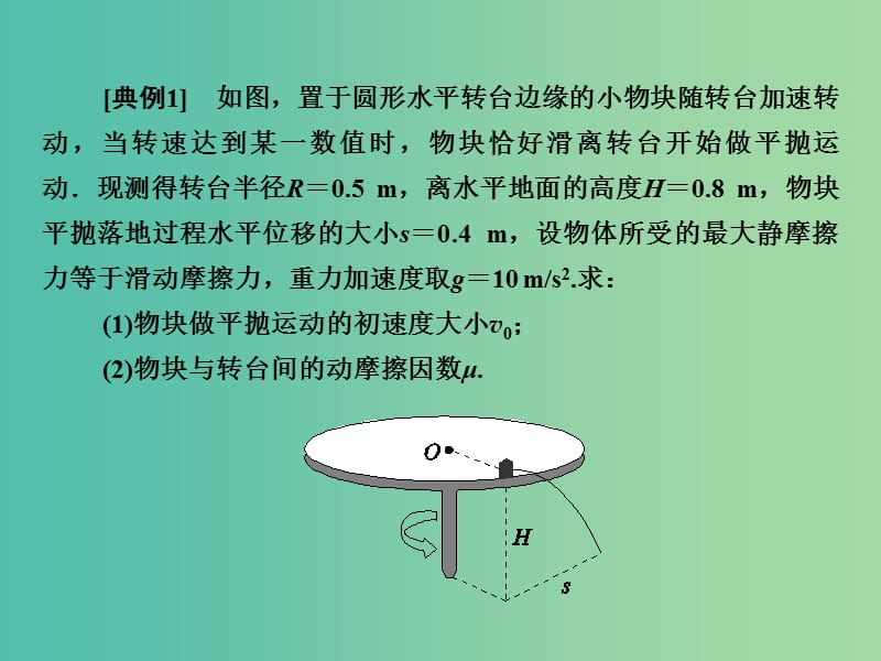 高考物理一轮复习 微专题4 平抛运动与圆周运动的综合问题课件.ppt_第3页