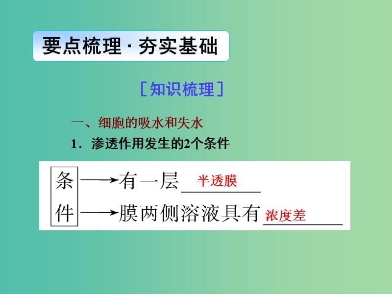 高考生物一轮总复习 第二单元 第三讲 物质跨膜运输的实例和方式课件.ppt_第2页