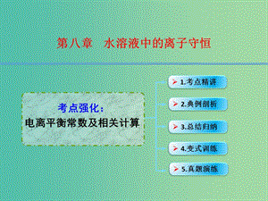 高考化学一轮复习 8.3考点强化 电离平衡常数及相关计算课件.ppt