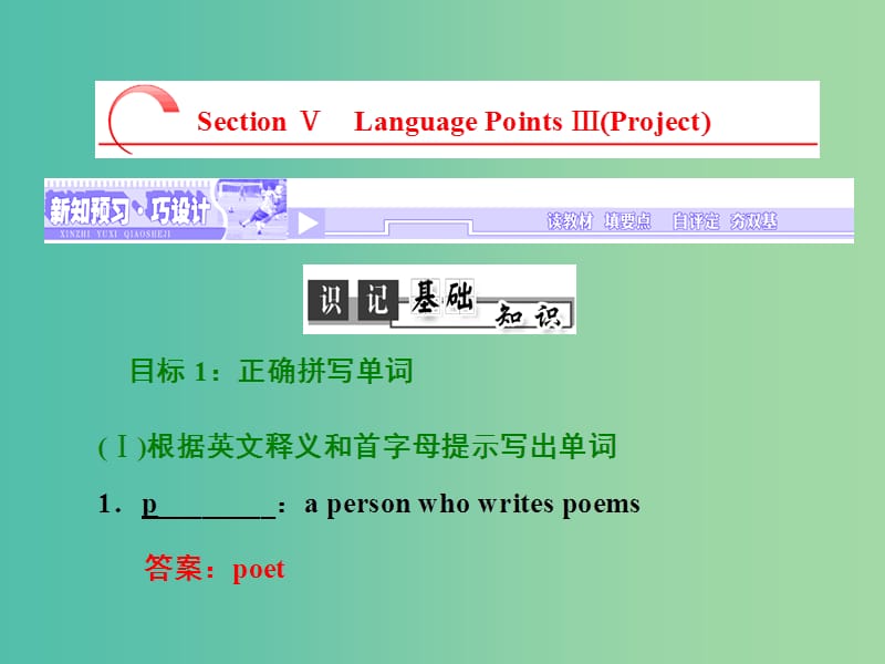 高中英语 Unit 1 Section Ⅴ Language Points Ⅲ Project同步课件 牛津译林版 .ppt_第2页