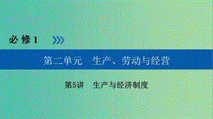 高考政治一輪復(fù)習(xí)第二單元生產(chǎn)勞動(dòng)與經(jīng)營(yíng)第5講生產(chǎn)與經(jīng)濟(jì)制度課件.ppt