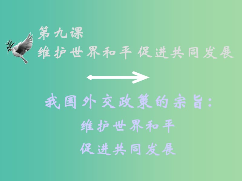 高中政治 9.3我国外交政策的宗旨课件4 新人教版必修2.ppt_第1页