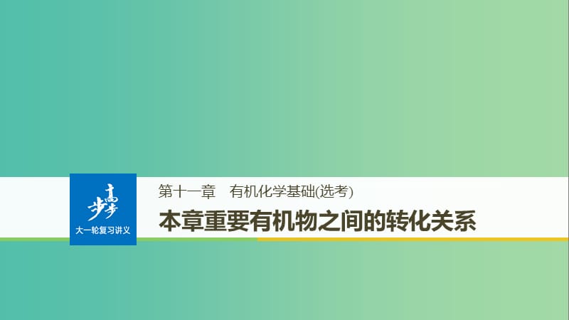 高考化学大一轮学考复习考点突破第十一章本章重要有机物之间的转化关系课件新人教版.ppt_第1页