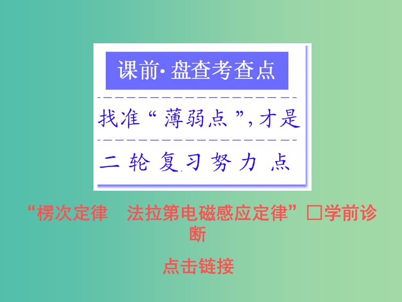 高考物理二轮复习专题四电路与电磁感应第二讲楞次定律法拉第电磁感应定律课件.ppt_第2页