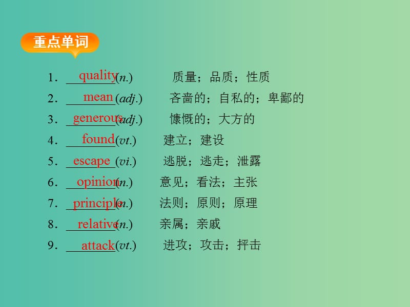 高考英语一轮复习 Unit5 Nelson Mandela a modern hero课件 新人教版必修1 (2).ppt_第3页