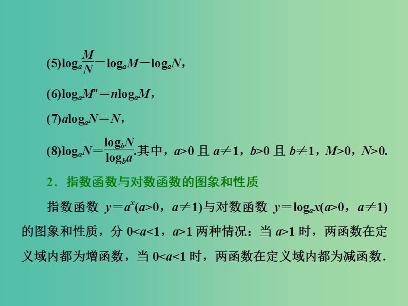 高三数学二轮复习 第一部分 重点保分题 题型专题（九）基本初等函数、函数与方程课件(理).ppt_第3页