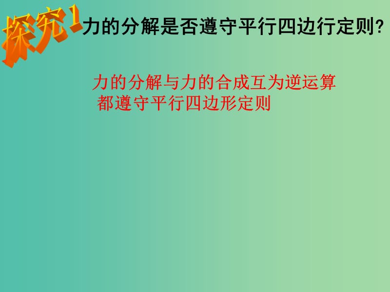 高中物理 《3.5 力的分解》课件 新人教版必修1.ppt_第3页