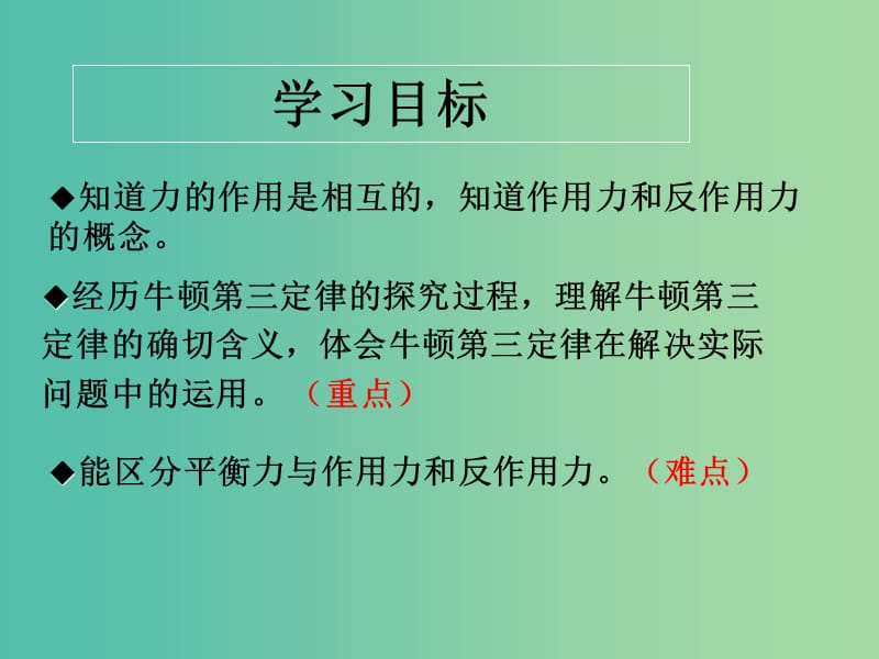 高中物理 4.5牛顿第三定律（2）课件 新人教版必修1.ppt_第2页